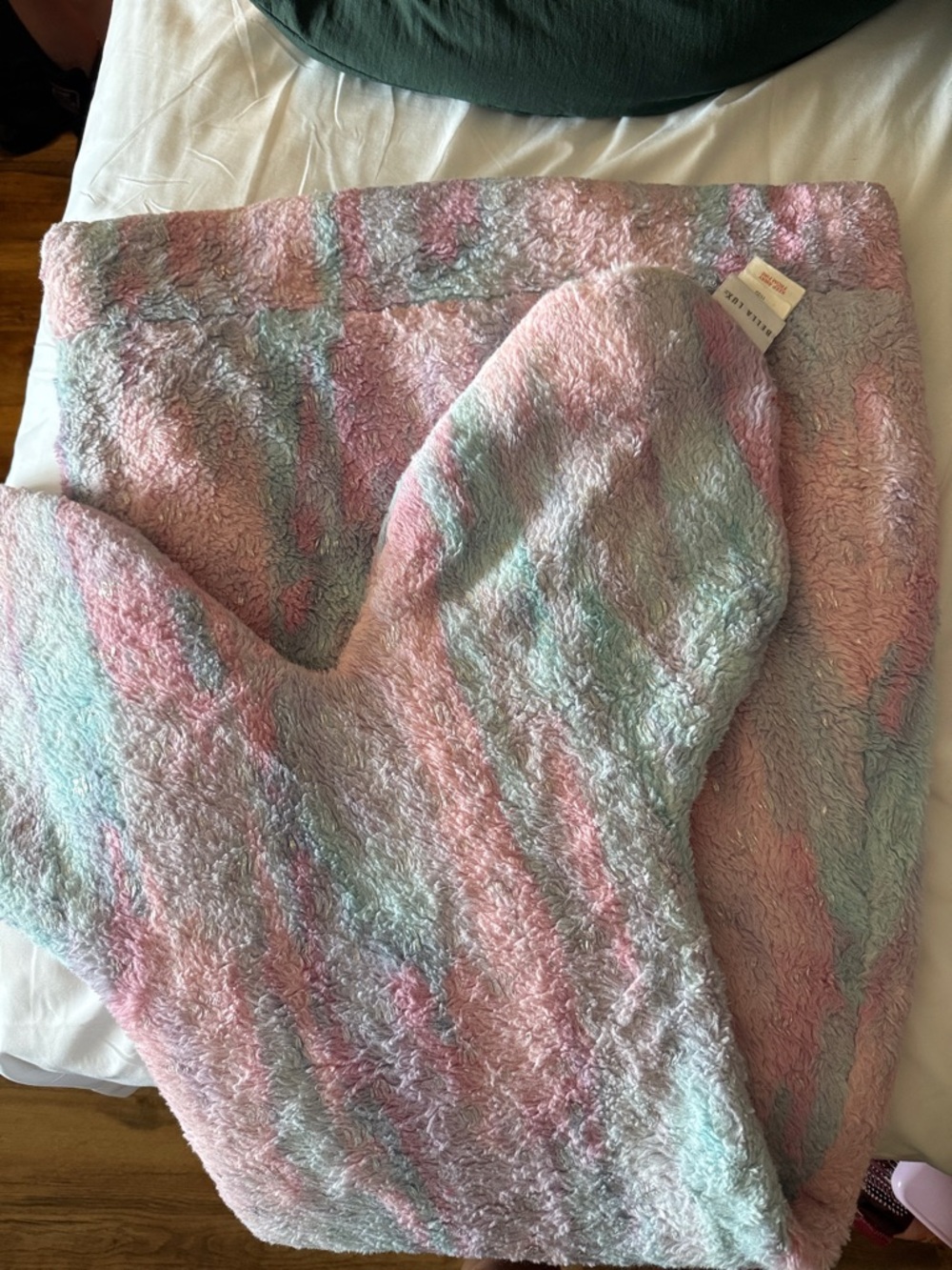 Girls Mermaid Plush Throw Blanket/Sleep Sack - Pink, blue, and purple